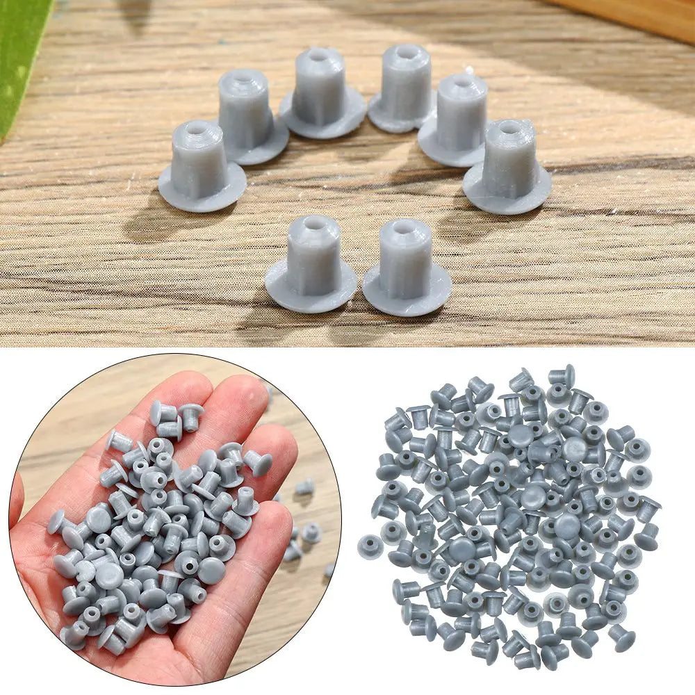100Pcs Plastic Hole Plugs – Furniture Screw Hole Covers & Caps