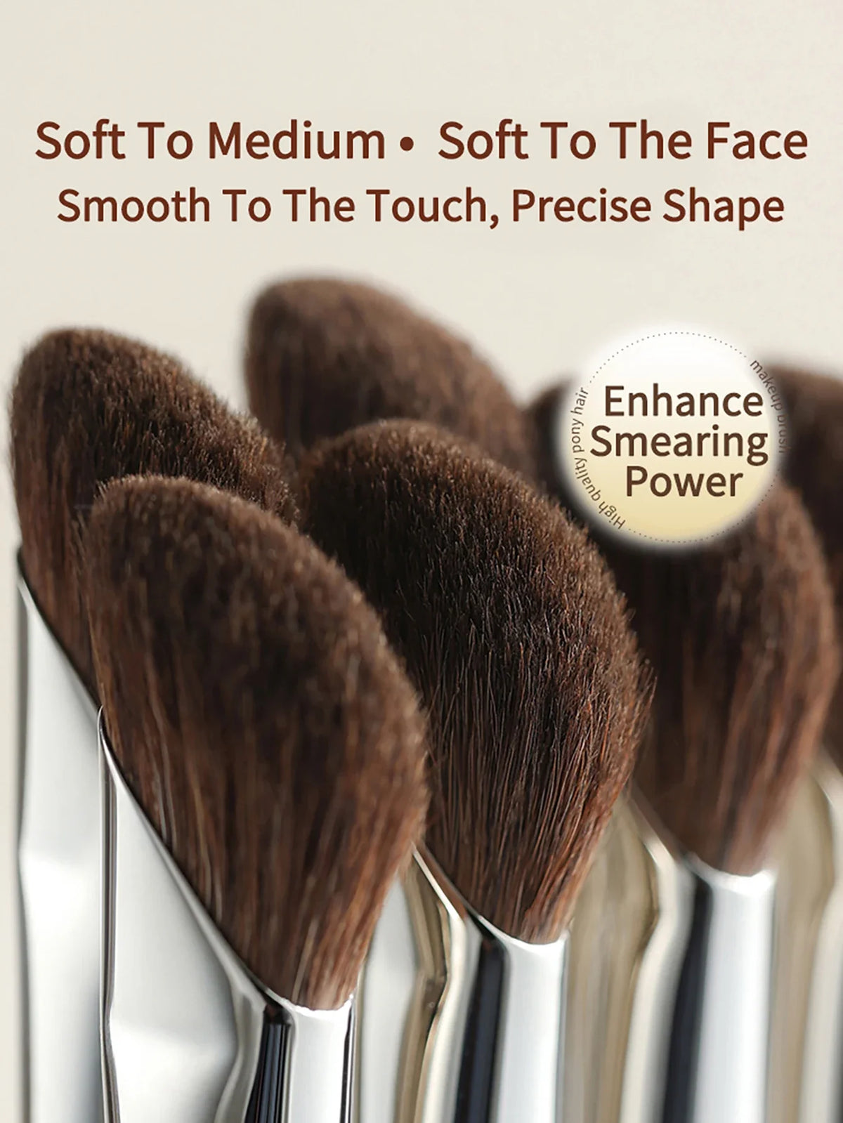 2-Piece Horsehair Contour & Nose Shadow Makeup Brush Set