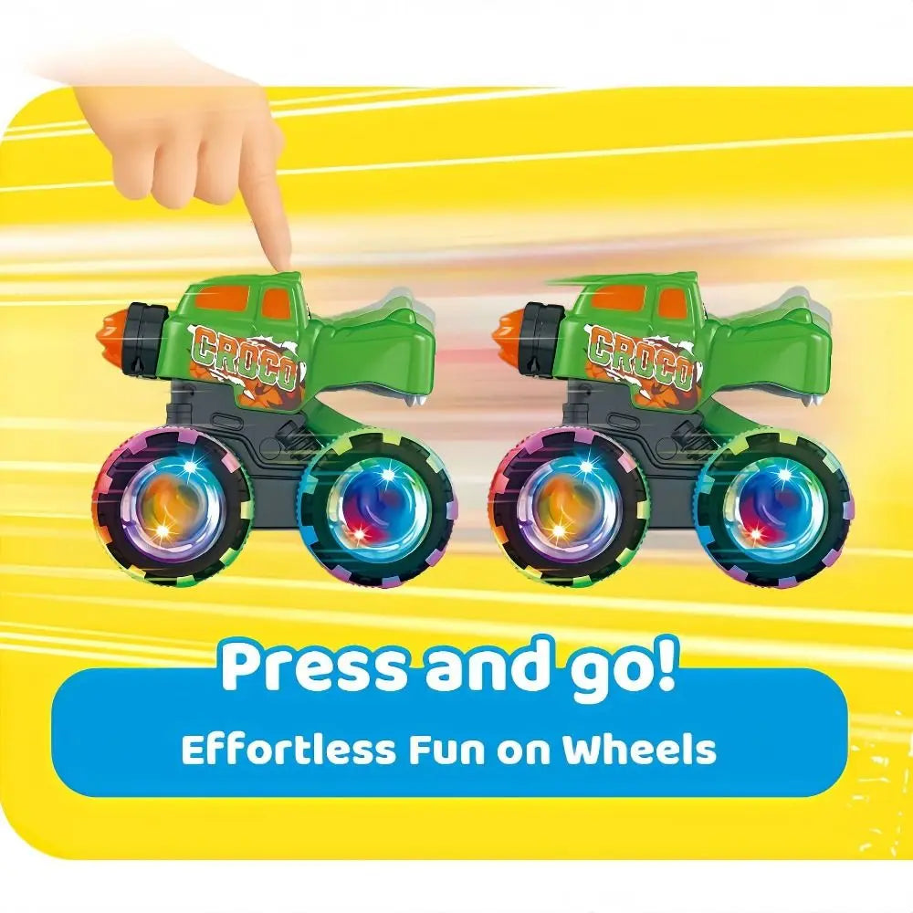 Monster Truck Pull Back Toy with Lights – Kids Gift Ages 4–12