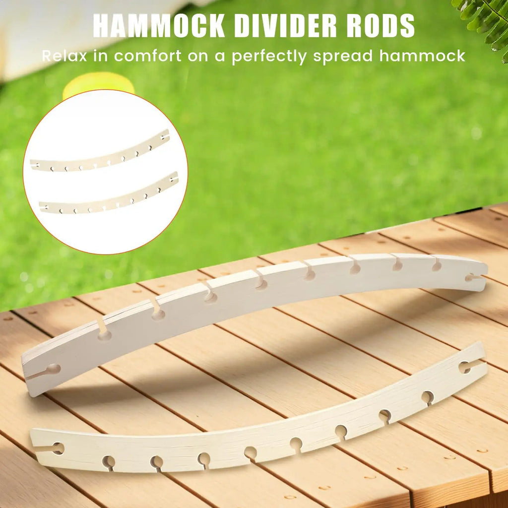 Wooden Hammock Spreader Bars 2-Pack – 10-Hole Crossbar Set