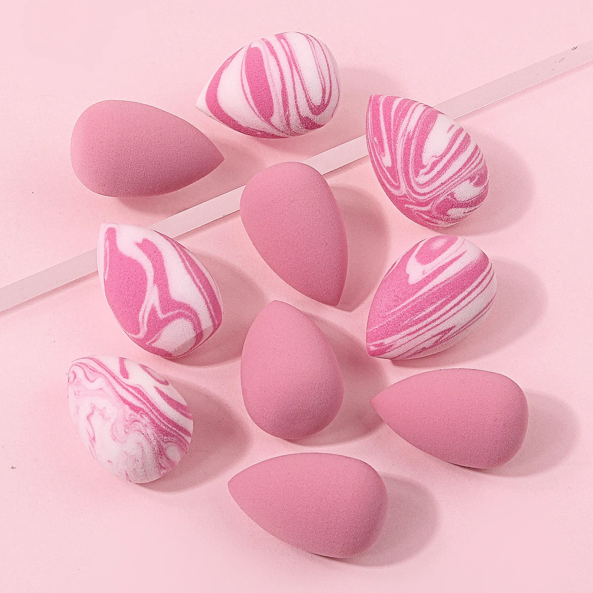 10-Pack Mini Makeup Blending Sponges – Teardrop, Wet & Dry