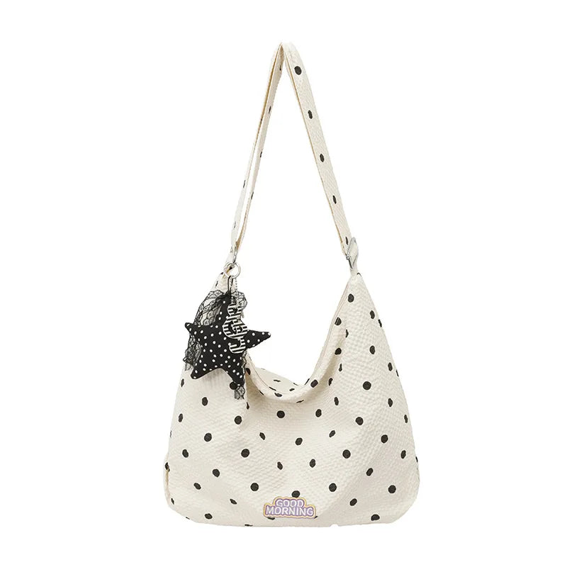 Women's Bowknot Polka Dot Cloud Crossbody Bag – Summer
