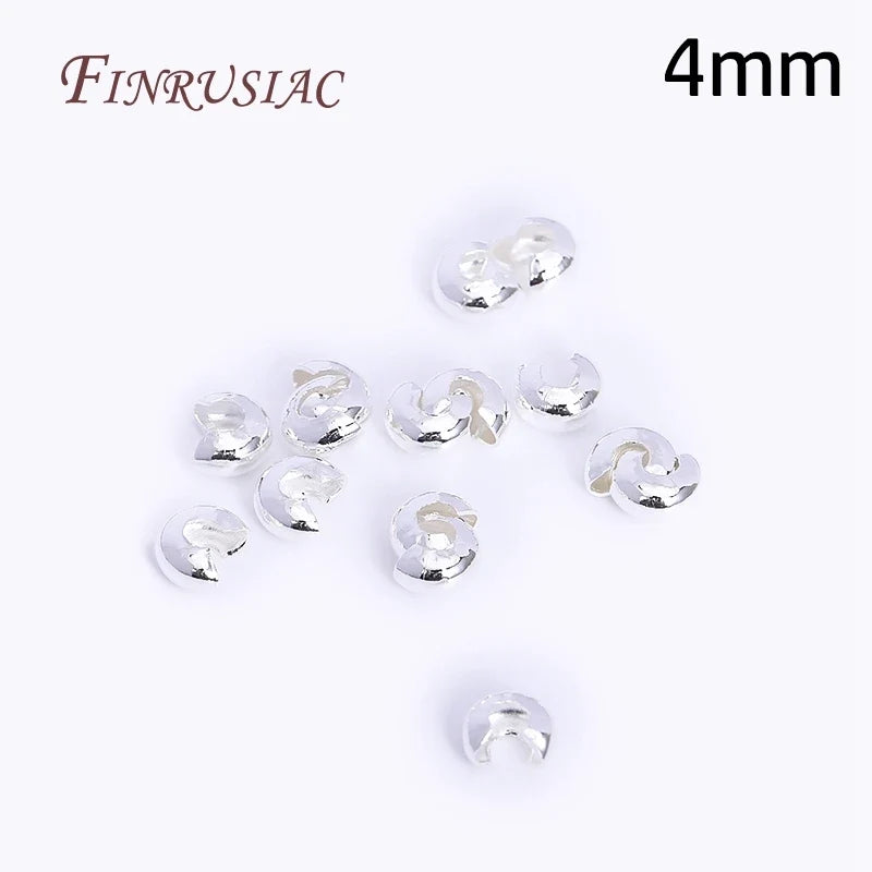 50Pcs 18K Gold Plated Crimp Beads & Covers | DIY Jewelry Findings