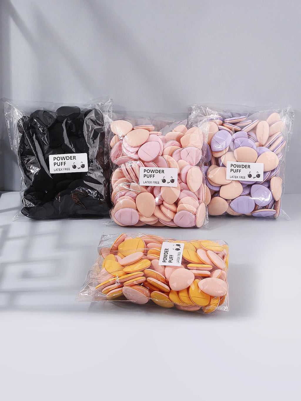 100PCS Mini Finger Powder Puffs – Soft Sponge Makeup Applicators
