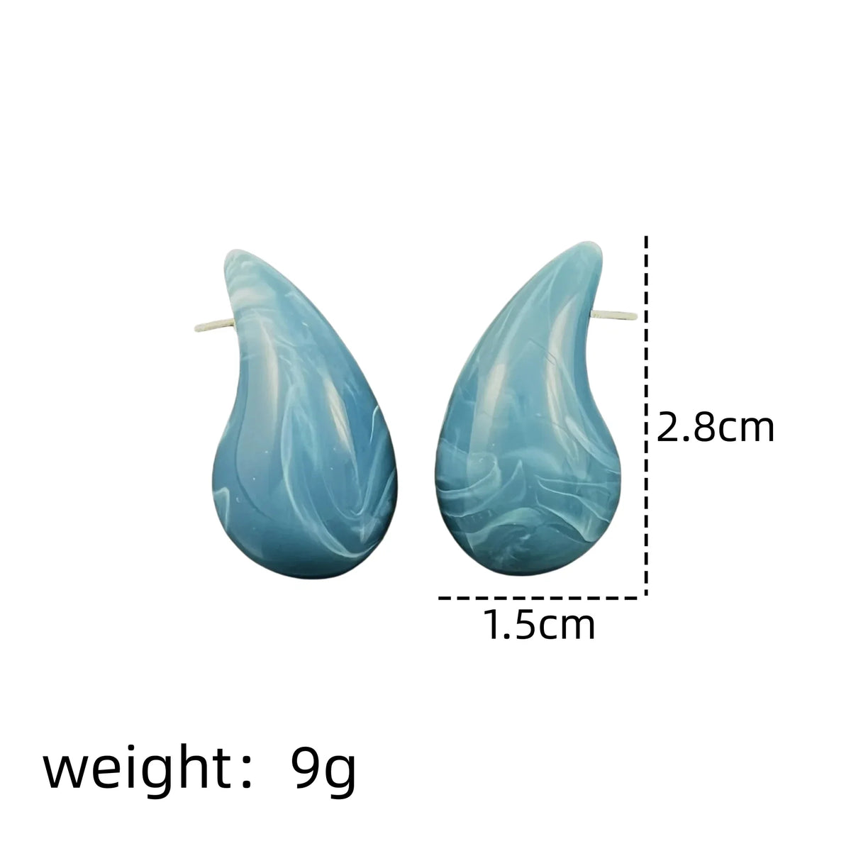 Women's Acrylic Waterdrop Stud Earrings – Lightweight Fashion