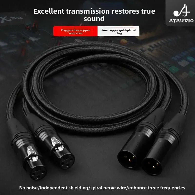 XLR Male to Female Audio Cable – Mic, Speaker & Studio