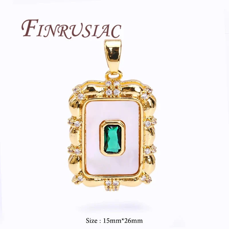 18K Gold Plated Shell Charms – DIY Necklace Pendant Findings