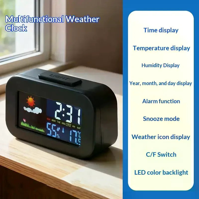 Weather Station Clock – Color Display Temp & Humidity Monitor