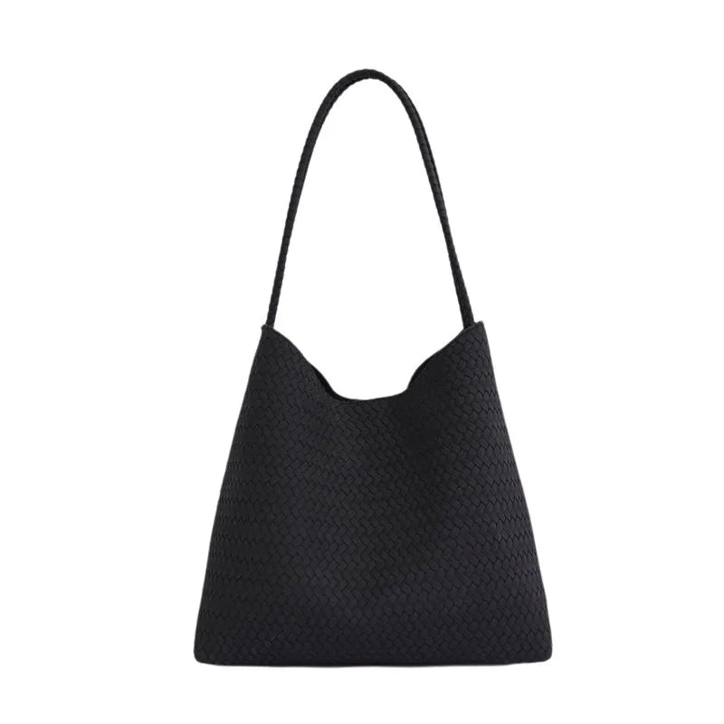 Nixie Retro Woven Tote Bag – Large Capacity Women's Handbag