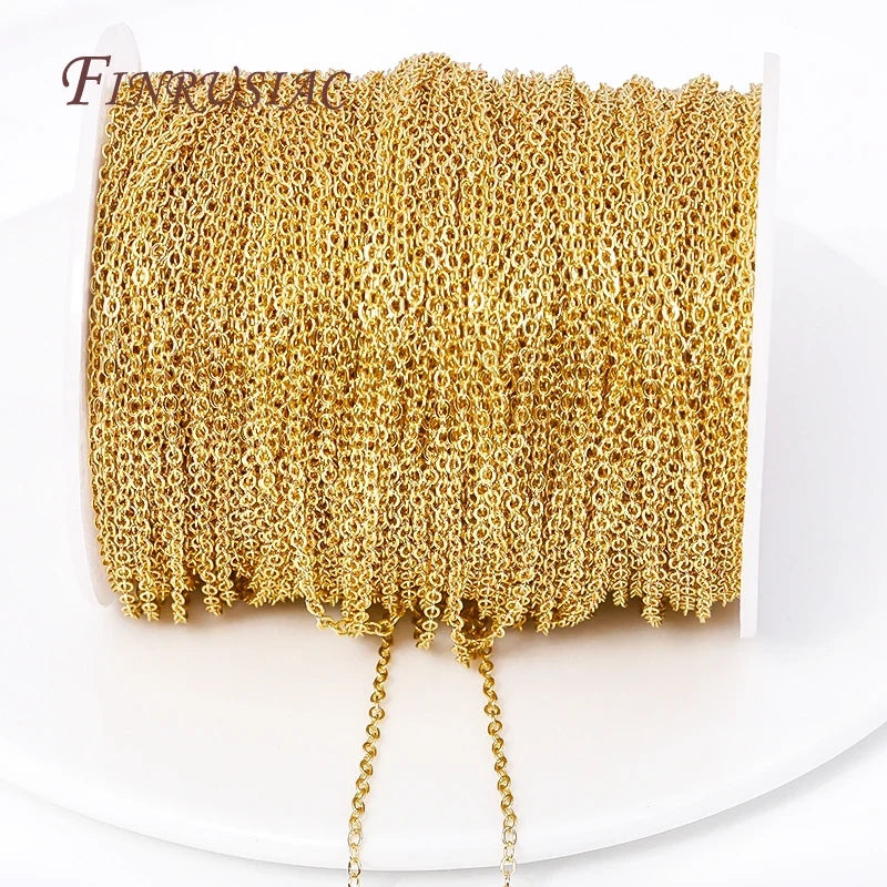 18K Gold Plated O-Shape Chain 2mm | DIY Jewelry Making