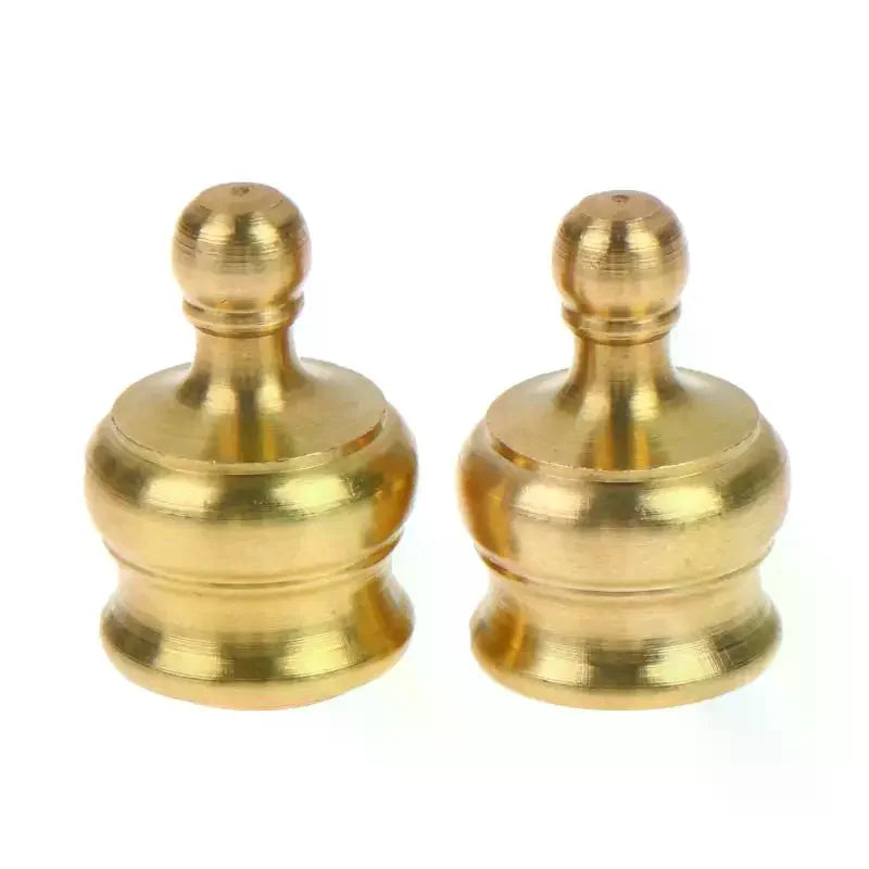 Solid Brass Lamp Shade Screw Cap Nuts & Adapter – 2 Sets