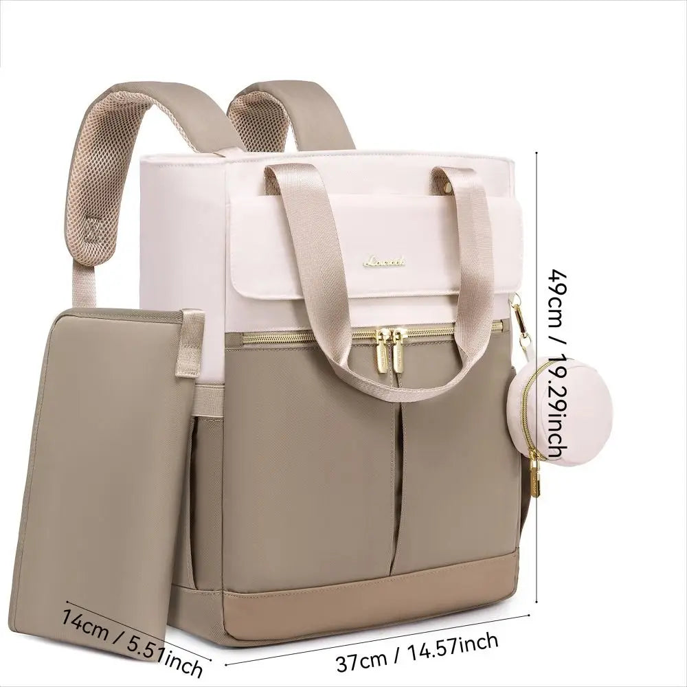 3-in-1 Waterproof Diaper Bag Backpack | Insulated Pockets