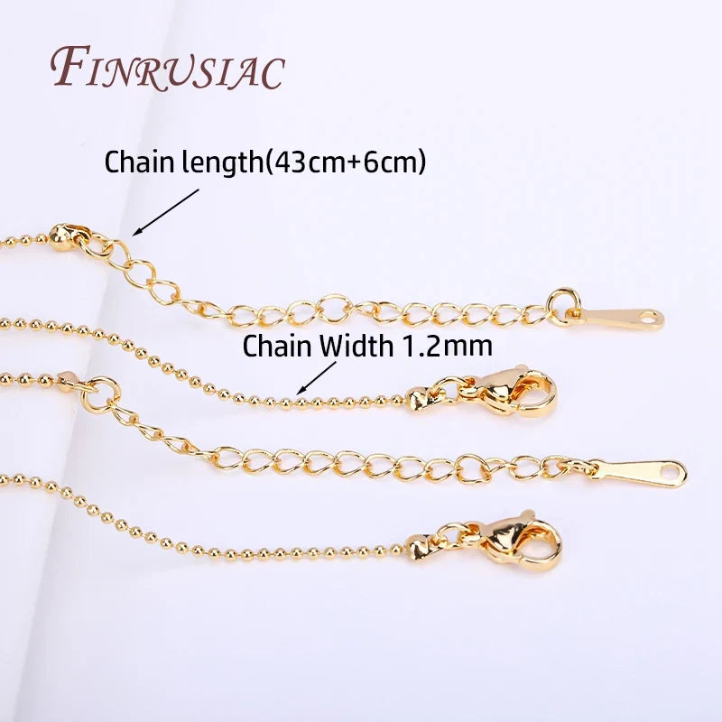 18K Gold Plated O Chain & Bead Chain for Necklace Making 49cm