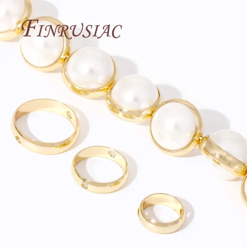Gold & Silver Plated Brass Bead Frame Rings | DIY Jewelry Making