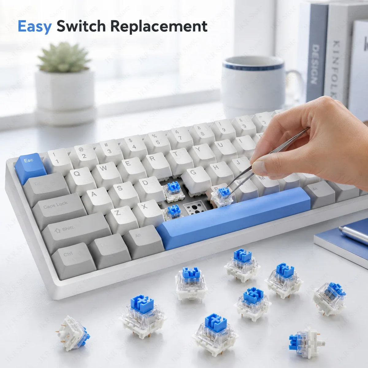 3-Pin Mechanical Keyboard Switches 30/50/100pcs Tactile Clicky