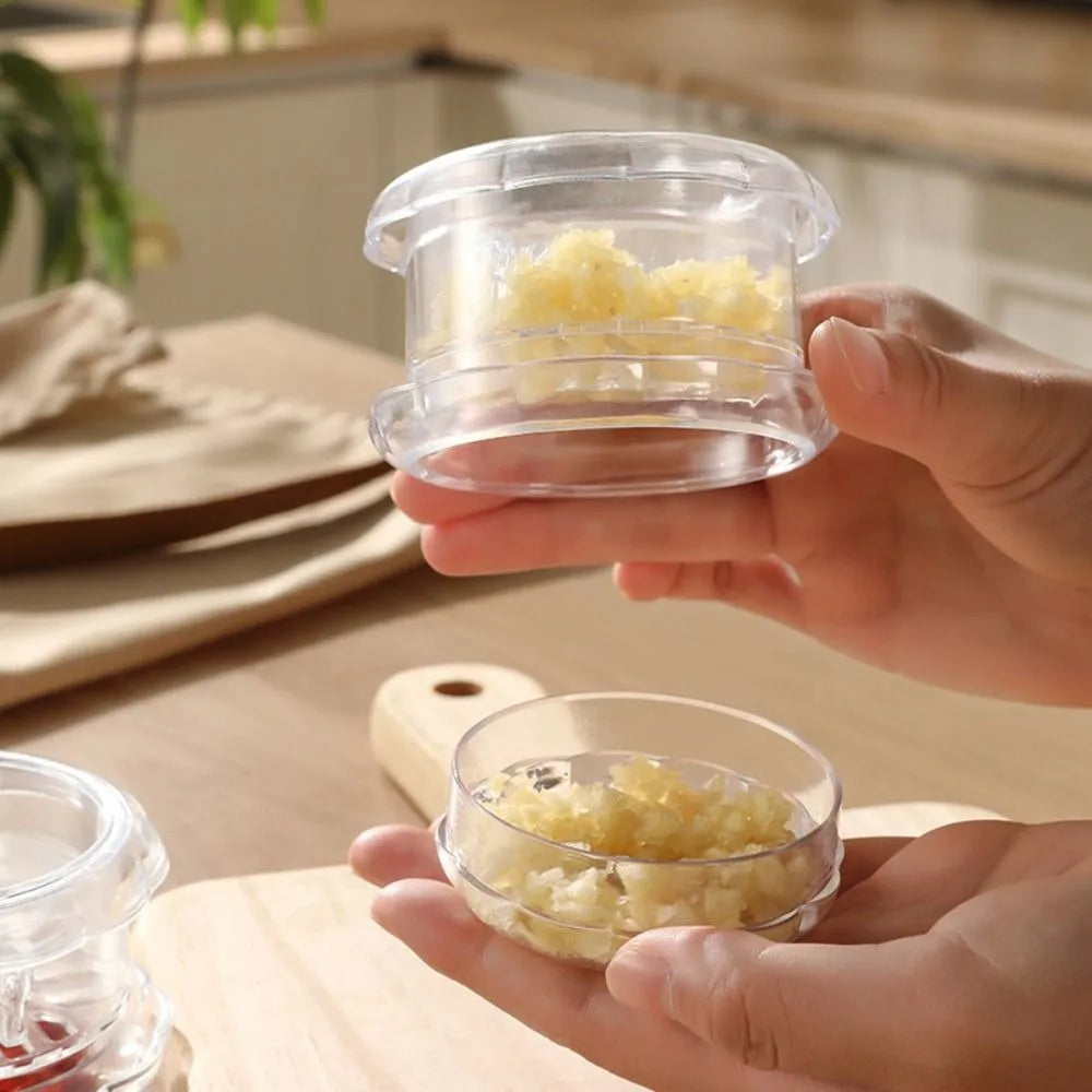 Transparent Garlic Press & Ginger Grater – Manual Kitchen Tool