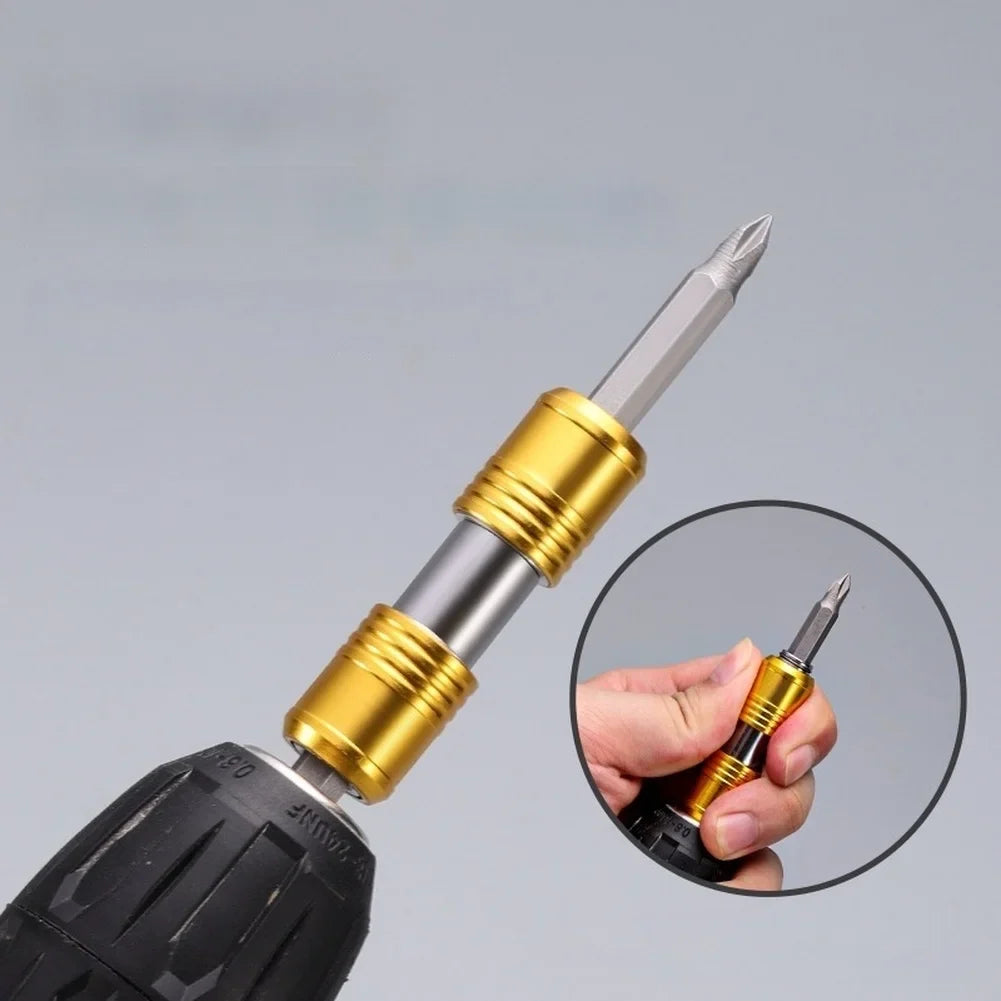 Hex Quick-Change Drill Bit Adapter – Self-Locking Double-Ended