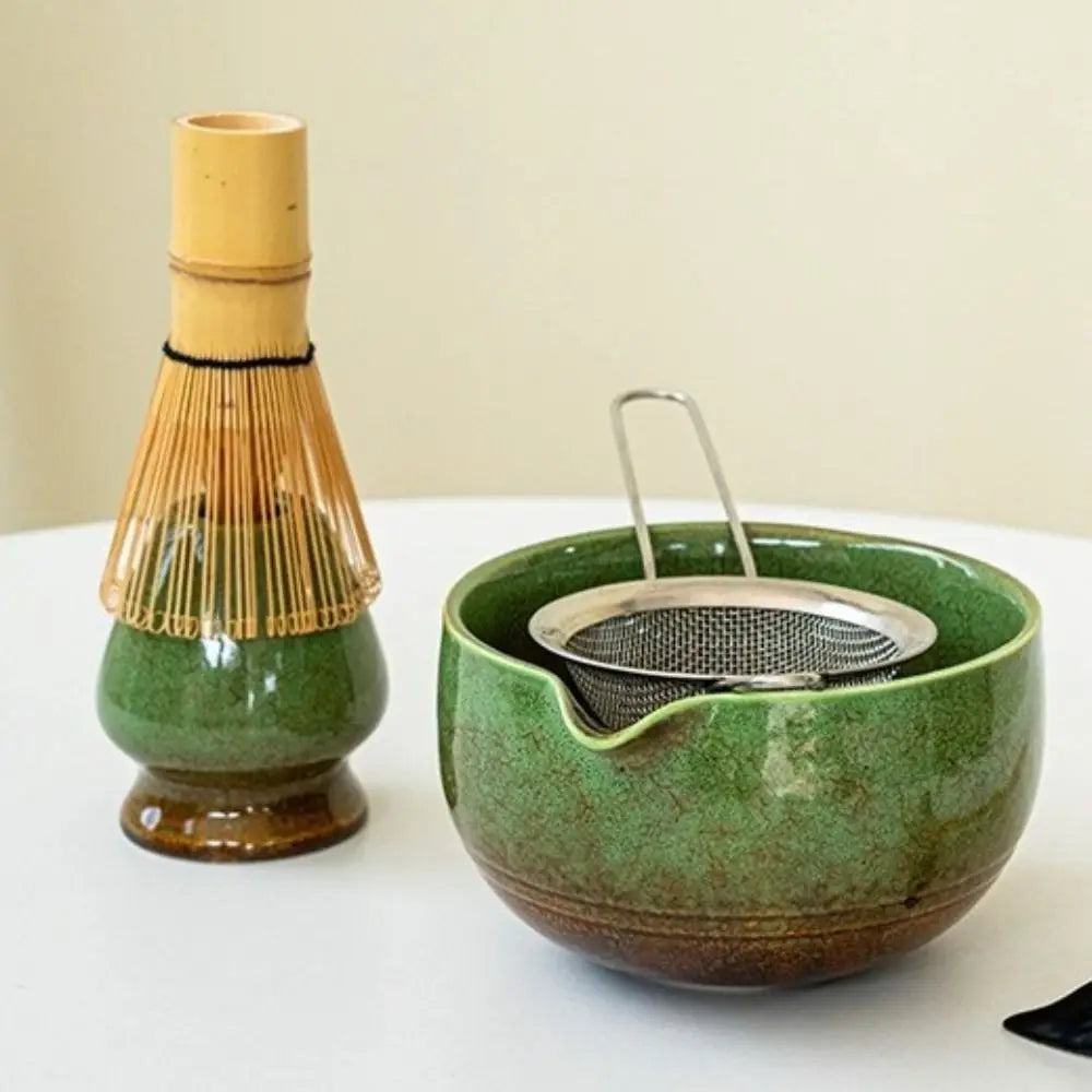 Japanese Matcha Tea Set – Bamboo Whisk, Bowl & Accessories