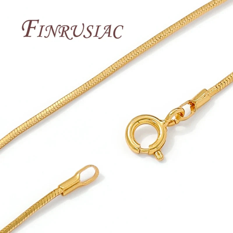 18K Gold Plated Snake Chain Necklace | DIY Jewelry Supply