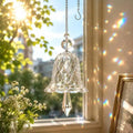 Crystal Glass Bell Wind Chime Prism Suncatcher Boho Decor