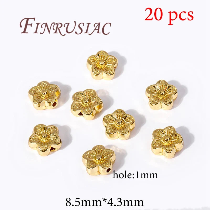 Gold Plated Brass Spacer Beads – DIY Jewelry Findings 6mm×8mm