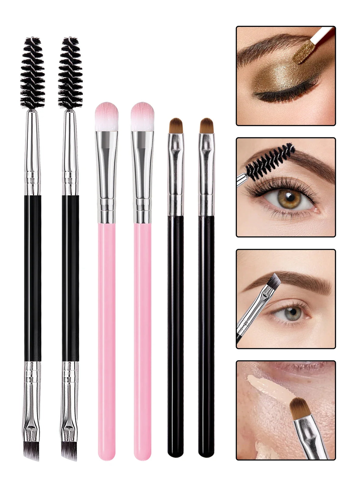 6-Piece Soft Synthetic Makeup Brush Kit – Foundation & Blush