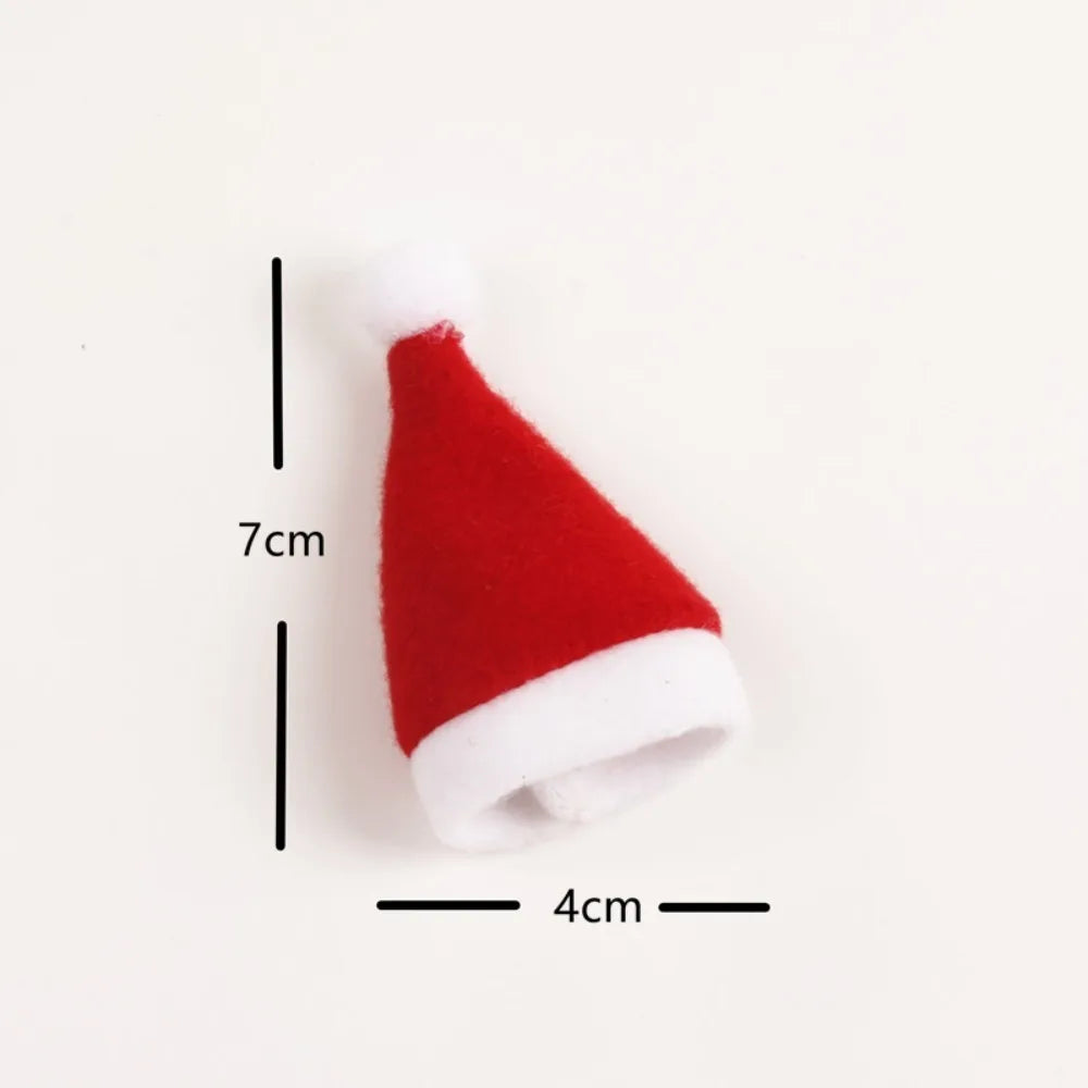Mini Christmas Santa Hat Toppers for Bottles, Cups & Cutlery