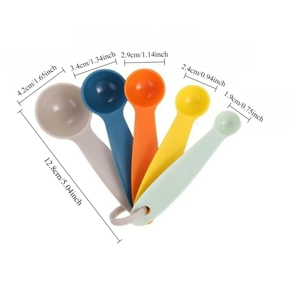 10-Piece Colored Measuring Spoons & Cups Set with Scales
