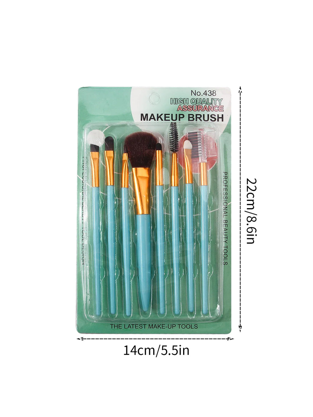 Nixie 8-Piece Makeup Brush Set – Blush, Eye & Brow Brushes