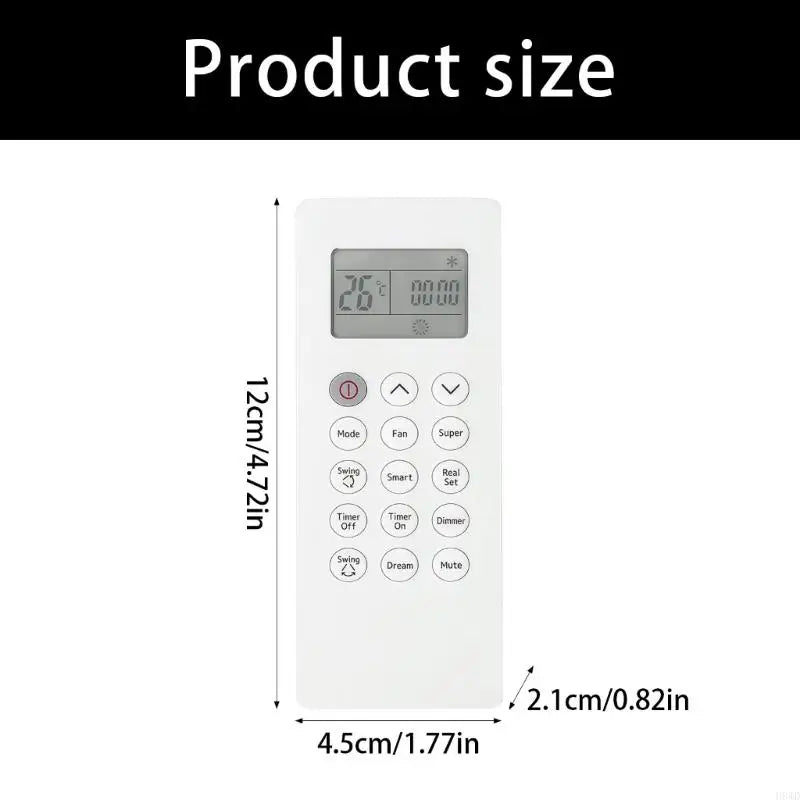 Universal AC Remote Control for DG11Q1-01 | IR, LCD, 12m Range