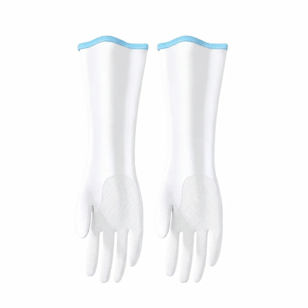 Thickened Latex Kitchen Cleaning Gloves – Waterproof Dishwashing