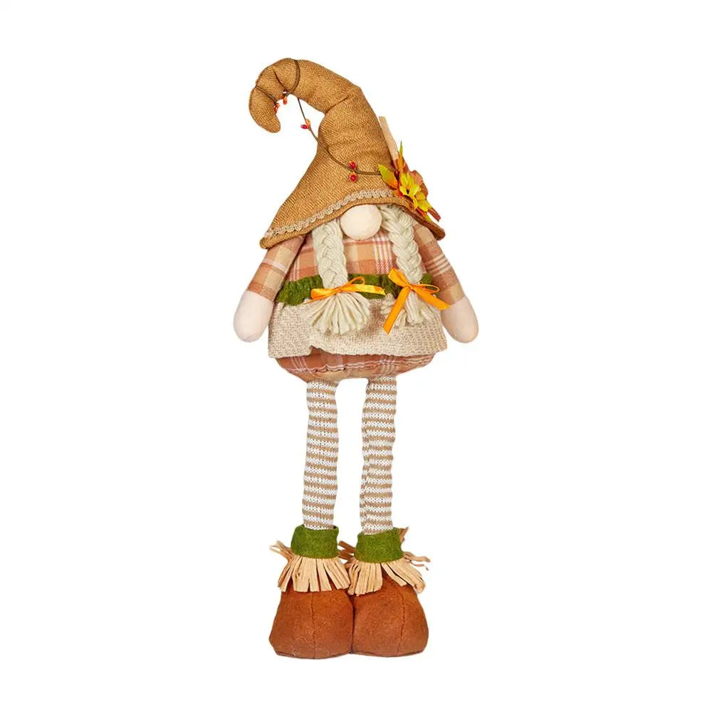 Thanksgiving Gnome Plush with Telescopic Legs | Festive Décor