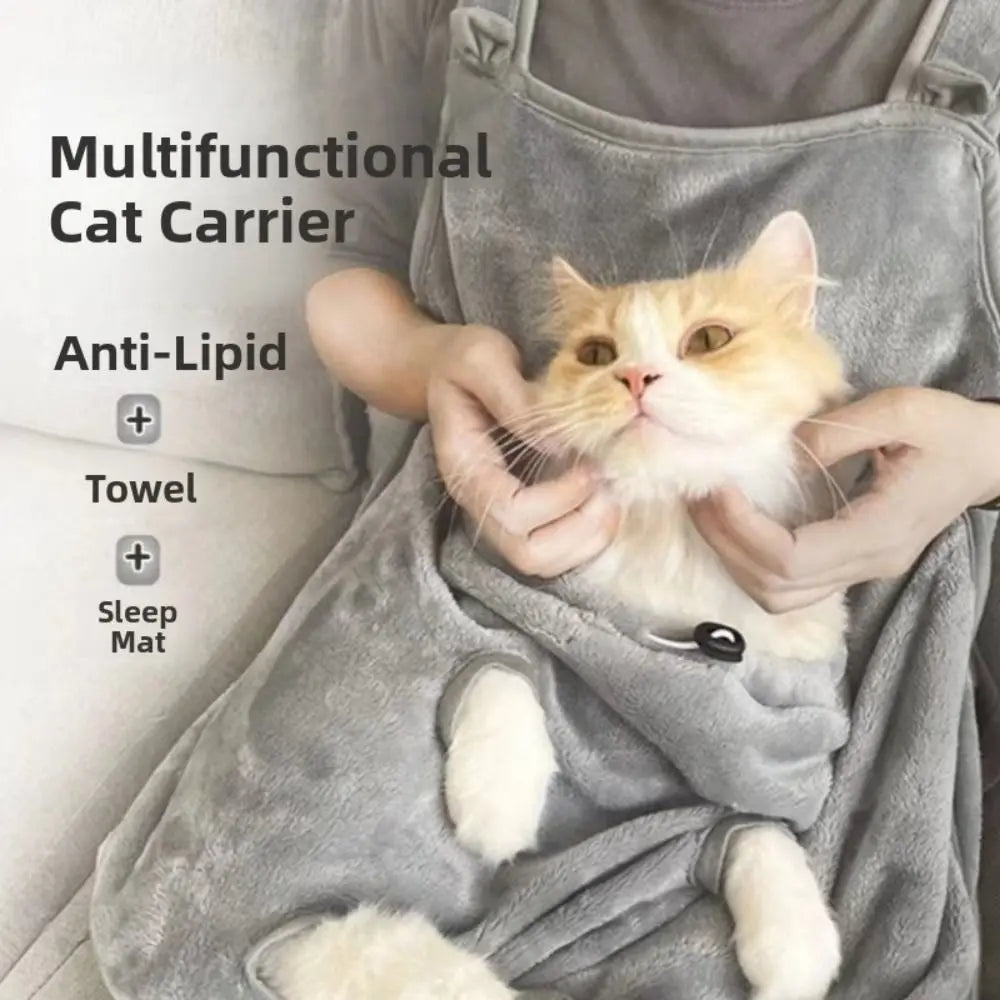 Ultra Soft Cat Carrier Apron – Plush Chest Pouch for Cats