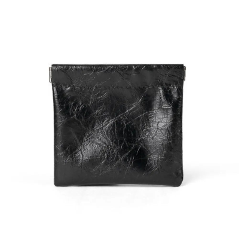 Waterproof PU Leather Coin Purse – Auto-Closure Mini Bag