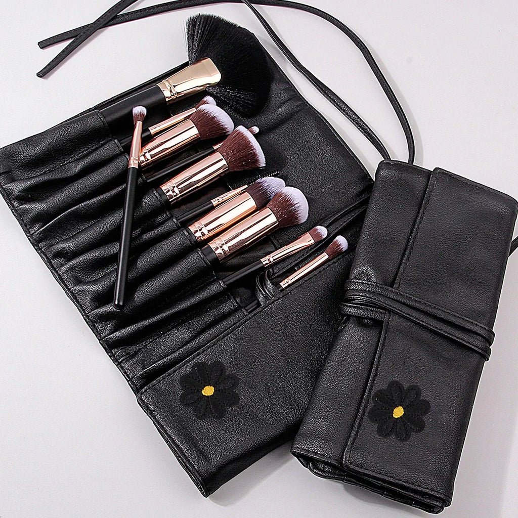 Makeup Brush Holder Bag – 12-Slot Portable PU Storage Case