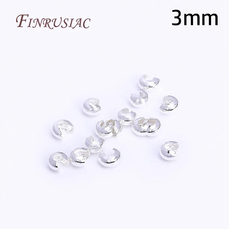 14K/18K Gold Plated Clam Shell Bead Tips – 100pcs Crimp Cover