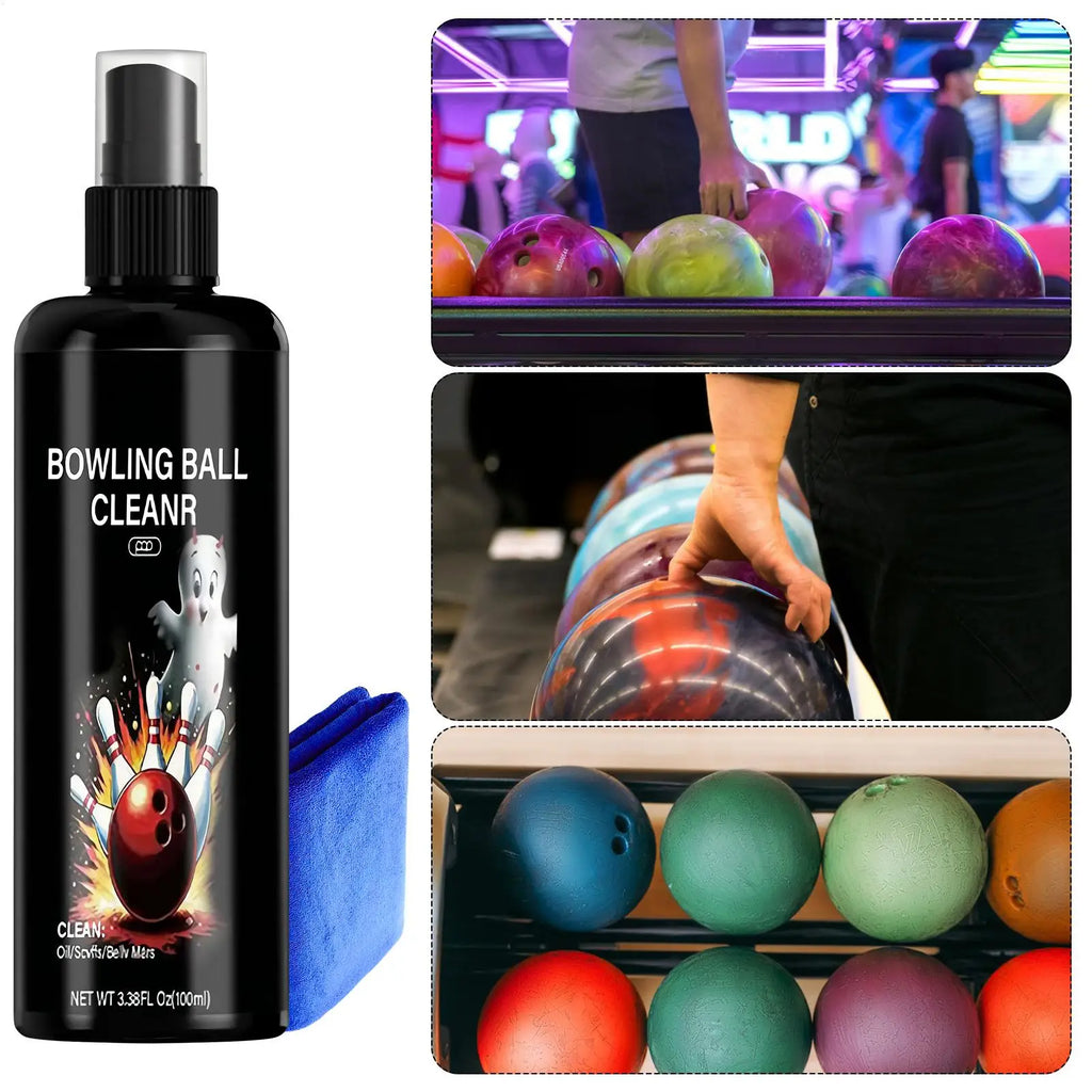 100ml Bowling Ball Cleaning Kit with Microfiber Towel | 2 Pc Set