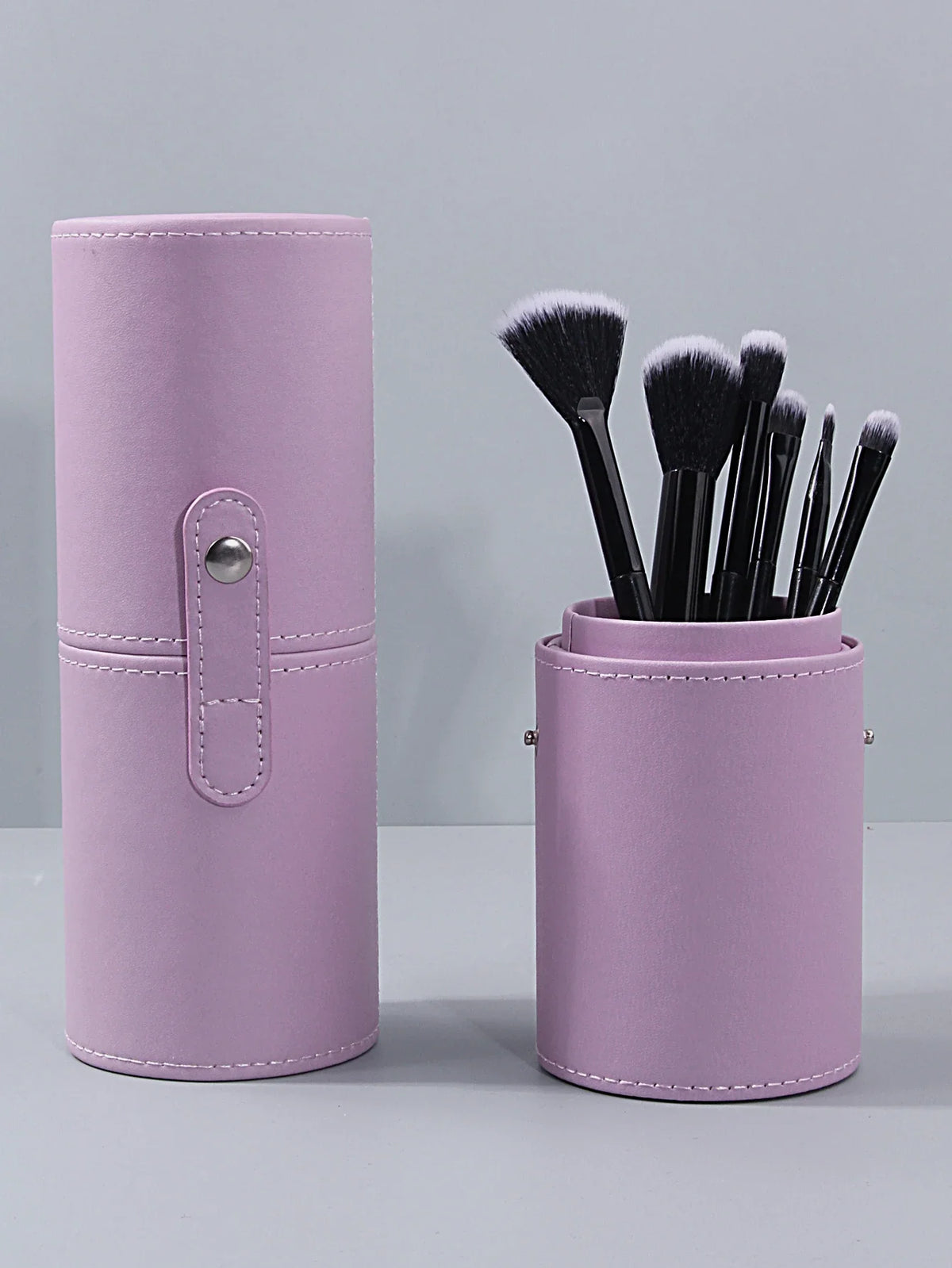 PU Leather Makeup Brush Holder – Large Capacity Organizer
