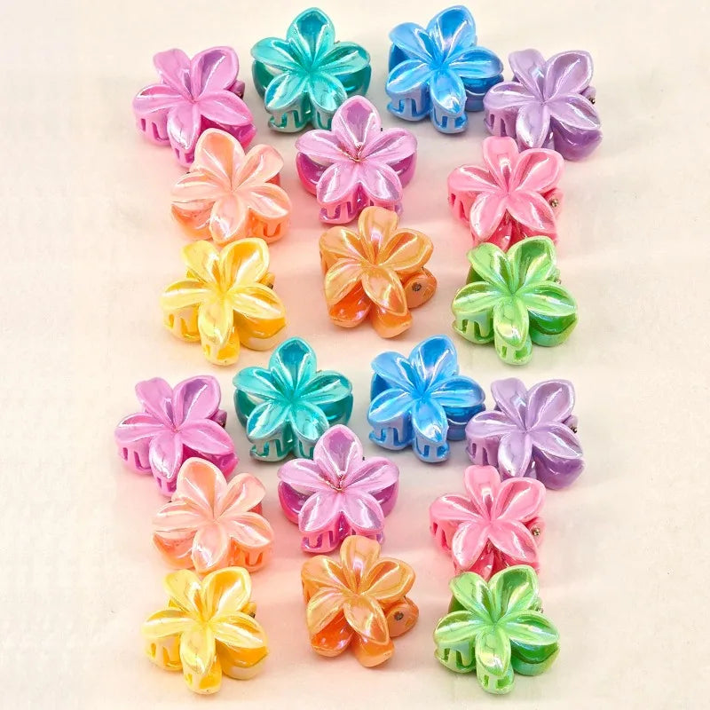 10pcs Daffodil Flower Hair Clips Y2K Bohemian Braiding Cuffs