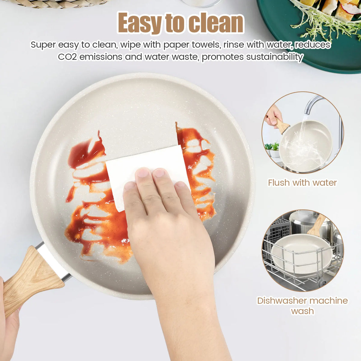 Nixie Nonstick Frying Pan Skillet – Maifanite Coating