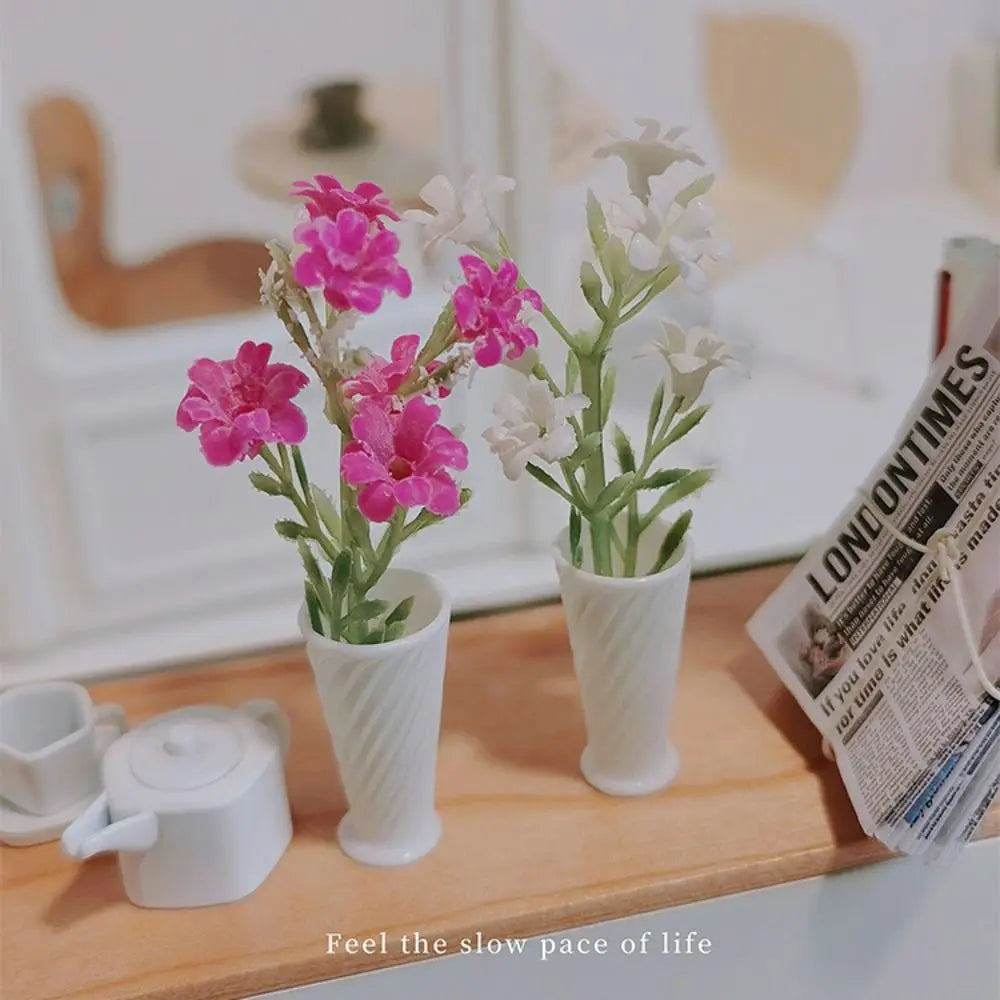 Resin Miniature Dollhouse Potted Plant | 1:12 Scale Lifelike