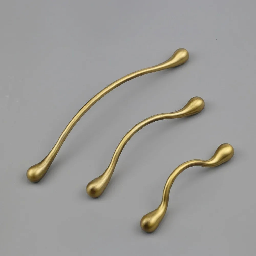 Retro Zinc Alloy Cabinet Handles French Style Gold Silver Pull