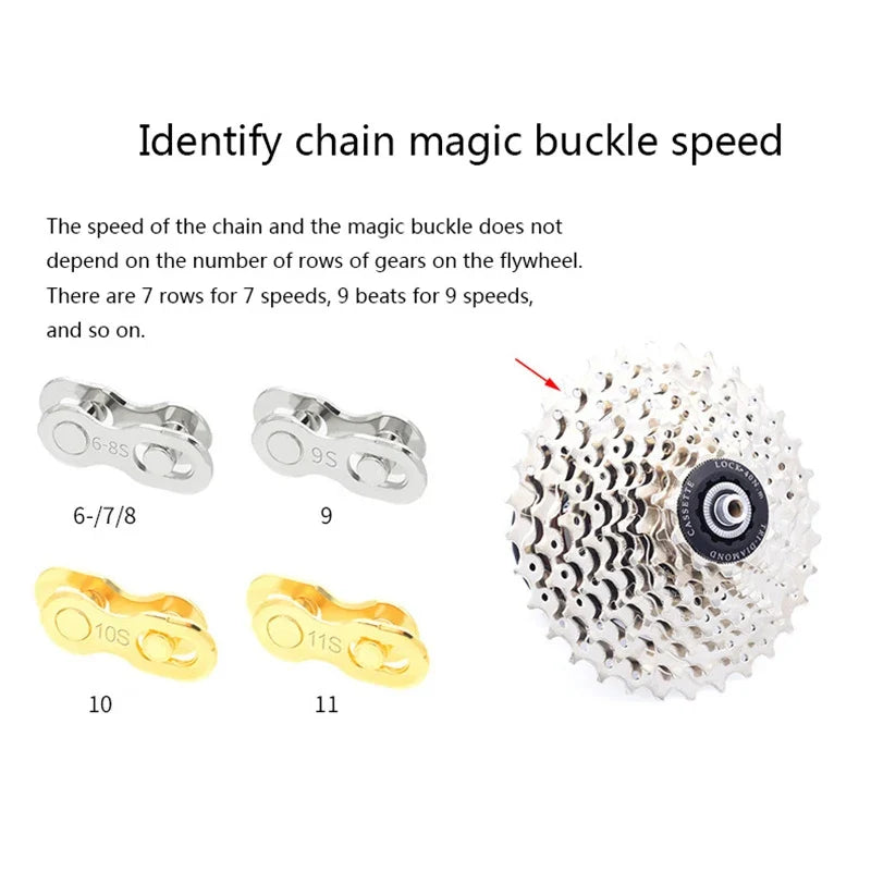 5 Pairs Bike Chain Quick Links 6–12 Speed Connectors