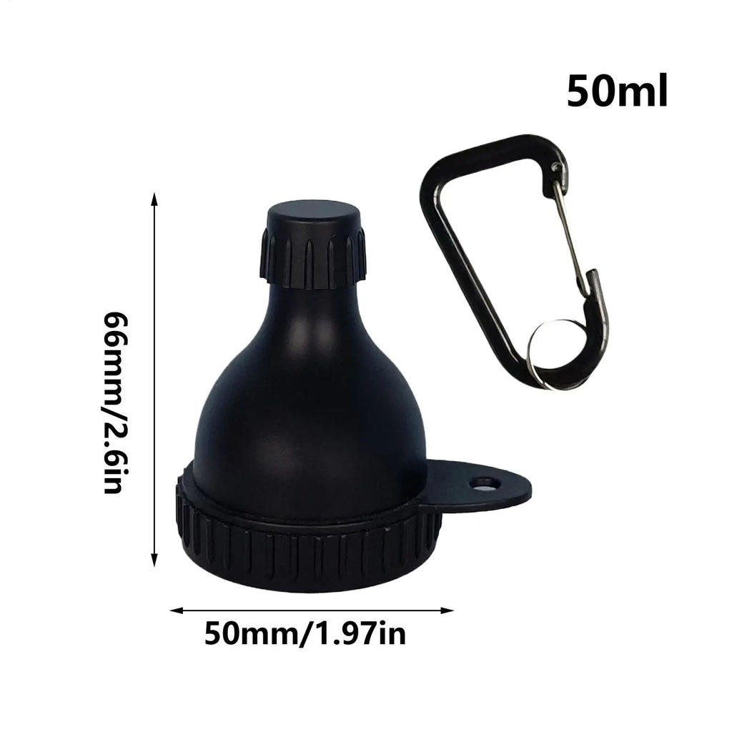 50ml Protein Powder Funnel with Carabiner | Leak-Proof Travel Container