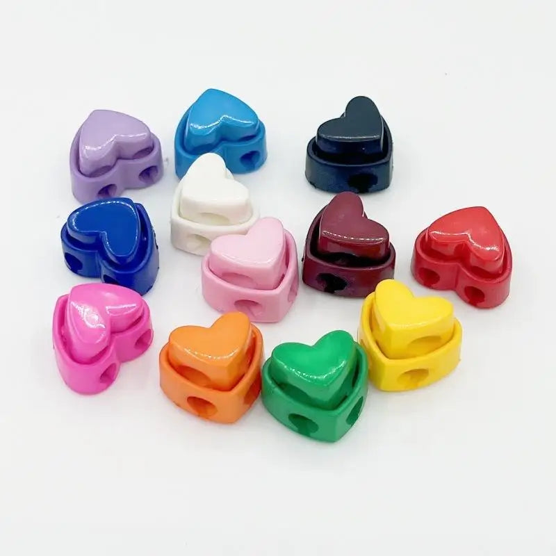 5pcs Heart-Shaped Cord Locks Spring Toggle Stoppers – 5 Pack