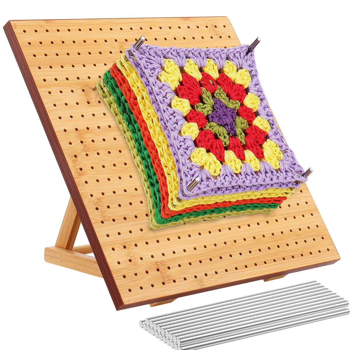 Bamboo Crochet Blocking Board Kit with Steel Pins | Nixie