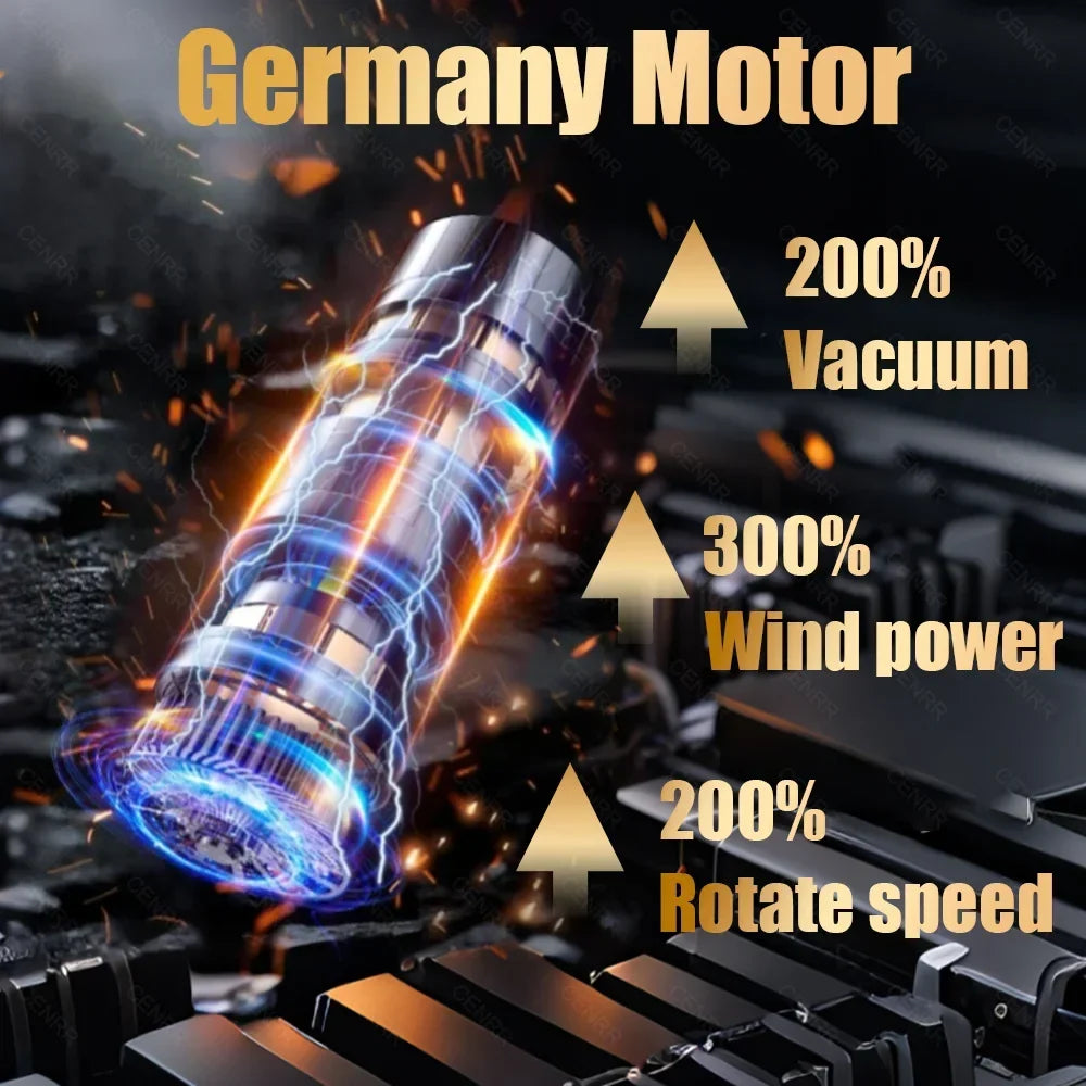 CENRR Cordless Handheld Car Vacuum – Strong Suction, Wireless