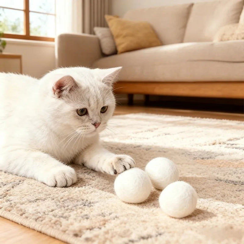 Silent Wool Ball Cat Toy – Bite-Resistant Hunting Toy