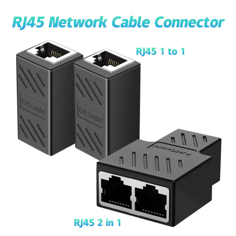 RJ45 Coupler Cat6 Cat5e Ethernet Extender 1000Mbps Adapter