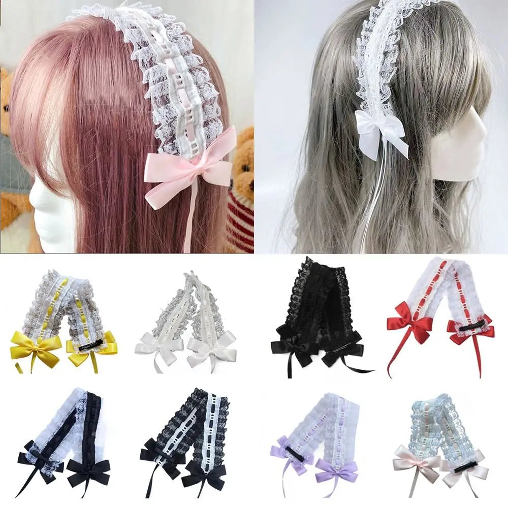 Lolita Headband Bowknot Sweet Lace Hairband | Cosplay Accessory